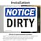 Signmission Dirty, 7 in W x Rectangle, Vinyl Decal OS-2PACK-NS-D-57-L-11035 - alternate 4